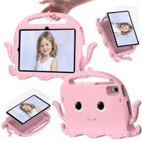 Dėklas Redmi Pad SE 11 Pad5 6 planšetėms, rankinis, viso korpuso, vaikams, netoksiškas, saugus, EVA aštuonkojo animacinis dėklas vaikams, planšetės viršelis Xiaomi Pad 6 2023 rožinė