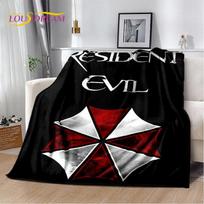 R-Resident Evil žaidimo žaidėjo minkštas pliušinis pledas, flanelinis pledas mesti ant sofos svetainėje, miegamajame, lovoje, piknikui, biurui 30x40in gray
