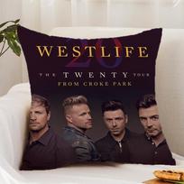W-Westlife The Twenty Tour Pagalvės užvalkalas Premium Komfortas Dvipusis Pagalvės užvalkalas - Dvigubo Naudojimo Dizainas Namams ir Automobiliui 12x12Inch black