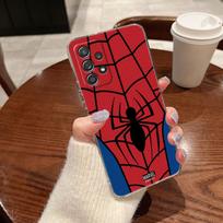 Marvel Spiderman Skaidrus dėklas Samsung Galaxy A57 A37 A56 5G A36 Dėklai A55 A54 A35 A26 A07 A17 A16 A06 A36 A15 Atsparus smūgiams dangtelis Galaxy A13 4G red