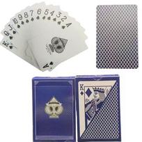 Brangdy Large Print Plastic Bridge Playing Cards gray