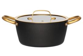 Maku puodas su dangčiu Eclipse, juodas/auksinis, 4.4 L, 24 cm