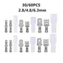 180/90/30PCS 2.8mm 4.8mm 6.3mm izoliuotos kastuvų vielos jungtys Moteriškas ir vyriškas "Crimp" gnybtų rinkinys Elektros kabelio gnybtas