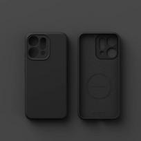OPPO Find X9 Pro dėklai Magsafe belaidžiam įkrovimui Skysto silikono dėklas Find X9 Ultra minkštos odos lygus dangtelis Bamperis OPPO Find X9 juoda