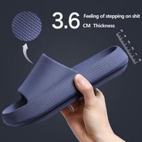 44-45(vidus 27cm)3.6CM-mėlyna-Moteriškos šlepetės storu padu Vyriškos Vasaros Paplūdimio Šlepetės Debesis Batai Vonios Neslystančios Šlepetės Minkštos Sandalai Madingi Šlepetės, 44/45