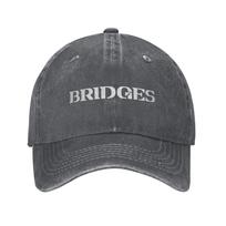 Bridges Death Stranding Logo Men Women Baseball Cap Video Game Distressed Washed Casual Outdoor Running Golf Gift Snapback Hat Adjustable gray