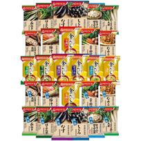 Amano Foods Freeze-Dried Miso Soup Low-Salt 28 Varieties Servings Assorted Set Magokoro Ippai Gold Broth Instant Food Emergency