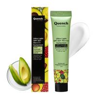 QUENCH BOTANICS Vitamin E Ultra Light SPF 50+ PA++++All Skin Sunscreen for Glowing Skin | Non-Greasy and Non-Sticky | No White Cast | UVA & UVB Pro black