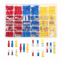 280/300/480vnt Izoliuota kabelių jungtis Elektros laidai Asorti Crimp Spade Užpakalio žiedo šakutės rinkinys Žiedinių kilpų valcavimo gnybtų rinkinys