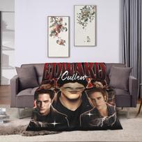 Saulėlydžio saga Džeikobo vilkų gaujos mergaičių vilnos pledas, nešiojamas šiltas pledas sofai, lauko pliušinė plona antklodė Size: 75*100cm, Weight: 230 GSM black