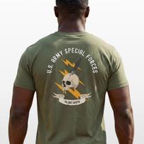 Silent Death Skull Green Beret Softcore T-Shirt XL gray