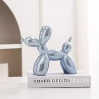 Vilead Ceramic Plating Balloon Dog Orange Figurines Animal Statue Handmade Room Living Gold Sculpture Desk Sliver Modern Decor gray