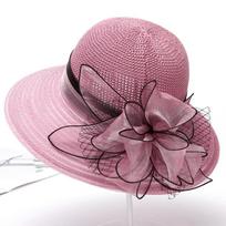 Hat female middle-aged and elderly mother fashion sunscreen sun hat breathable elderly cool hat grandma sun hat thin basin hat One size fits all, adjustable rožinė
