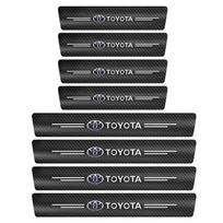 Anglies pluošto automobilio durų slenksčio apsaugos lipdukai Toyota Corolla Yaris Rav4 Camry Avensis Auris C-hr Prius Vios AYGO