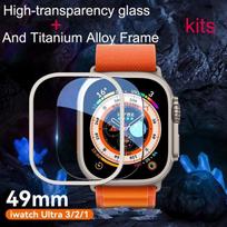 Blueo For 2025 Apple Watch Ultra 3 Screen Protector And Titanium Alloy Frame For Apple Watch Ultra1/2/3 Screen Protector 49mm