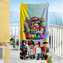 Roblox Beach Towel High Absorbency & Quick-Dry Comfortable Lightweight Suitable for Sports, Travel, Swimming, Yoga, Bathroom, Beach, And Pool 70cmx140cm(27x55inch)