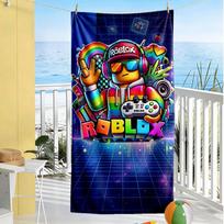 Roblox Beach Towel High Absorbency & Quick-Dry Comfortable Lightweight Suitable for Sports, Travel, Swimming, Yoga, Bathroom, Beach, And Pool 70cmx140cm(27x55inch)