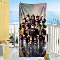 Roblox Beach Towel High Absorbency & Quick-Dry Comfortable Lightweight Suitable for Sports, Travel, Swimming, Yoga, Bathroom, Beach, And Pool 70cmx140cm(27x55inch)
