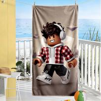 Roblox Beach Towel High Absorbency & Quick-Dry Comfortable Lightweight Suitable for Sports, Travel, Swimming, Yoga, Bathroom, Beach, And Pool 70cmx140cm(27x55inch)