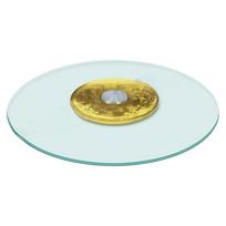 Tempered Glass Lazy Susan Turntable Clear Tabletop Large Round Rotating Tray Silent Smooth Stable Swivel Plate Countertop auksas