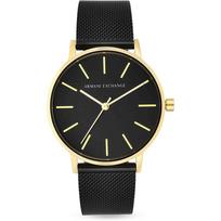 ARMANI EXCHANGE Lola Moteriškas kvarcinis laikrodis Juodas ciferblatas Nerūdijančio plieno tinklelis (Milano) Dirželis 36mm AX5548 juoda