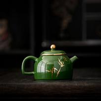 Vintage‑Style Grandma‑Green Ceramic Teapot Single White Porcelain Small Pot With Strainer Kung‑fu Tea Maker Home Decor Gift black