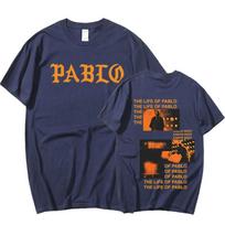 2024 m. Kanye West Graphics Spausdinti marškinėliai THE LIFE OF PABLO marškinėliai Vasariniai unisex moteriški hiphopo mados marškinėliai trumpomis rankovėmis unisex 3XL black