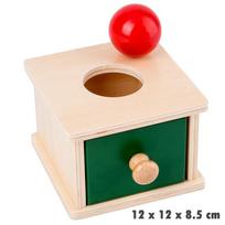 Darželis Montessori mediniai žaislai Vyniotuvas Objektų nuolatinumo dėžutė Monetų dėžutė Stalčių žaidimas Tekstilinis būgnas Mokymo priemonės Sensoriniai žaislai red