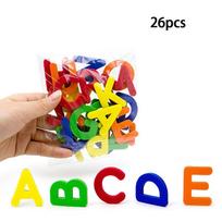 Magnetinės raidės skaičių abėcėlė ABC 123 šaldytuvo magnetai plastikiniai mokomieji ikimokyklinio mokymosi žaislų rinkinys didžiosiomis mažosiomis raidėmis Matematika red