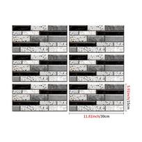 6 vnt. kalkakmenio imituojančio plytų rašto sienų lipdukas lipnus vandeniui atsparus kambario dekoravimo lipdukas sienų dekoravimas 30x15cmX6Pcs gray