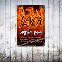 Slayer Eagle Muzikos Plakatas Dekoratyvinis Plakatas Vintažinis Skardinis Ženklas Metalinis Ženklas Dekoratyvinė Plokštelė Pubui Barui Vyro Urvui Klubui Sienų Dekoracija 30x40cm(11.8x15.7inch)