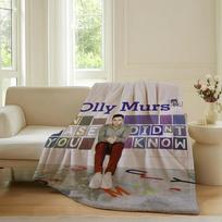 British singer Olly Murs Blanket For Sofa Office Bed Plane Travel Sleep Read Relax Camping Soft And Warm 75x90cm white