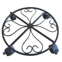 Plant Stand with Wheels Heavy Duty Plant Stand with Universal Wheels Round Pots Trolley for Indoor Outdoor Plant black