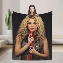 Shakira šilta minkšta antklodė dainininkė pop dekoratyvinis pliušinis pledas patogus sofai lovai flanelinis patalynės užvalkalas sofos lovos užvalkalas 150x200cm