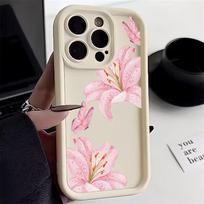 Dėklas Xiaomi Redmi Note 14 13 12 11 Pro Plus 12S 11S 10S 10 Redmi 13C 12C 14C 4G 5G, rožinės hibisko gėlės rašto telefono dėklas Redmi Note 14 4G antikinės baltos spalvos