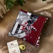 Futbolo J-Joao F-Felix Pagalvės užvalkalas Svetainės Namų Sofos Biuro Parduotuvės Dangtelis Spausdinimas Komfortas Dekoras Nordic Paprastumas Peach skin 18*18(CM)-1Pcs white