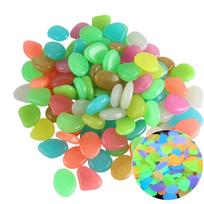 Solar Activated Glow Pebbles 100PCS Garden Mixed Color for Patios Walkways and Artistic Vase Filler