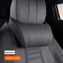 For Xpeng Luxury Memory Foam Nappa Leather Car Headrest Pillow Fit G6 G3i G9 P7 P7+ X9 M03 L03 Breathable Car Lumbar Support Black neck pillow gray