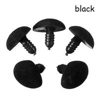 10pcs/bag Hot DIY Tool Craft Plastic Triangle Nose Bear Buttons Velvet Dolls Accessories black 14*16mm