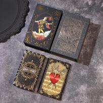 Classic Waite-Smith Gold Foil Waterproof Tarot Cards Set with Color Printing and Tablecloth English Manual