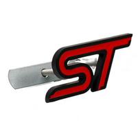 3D Metalinis ST Priekinės Grotelės Emblema Ženklelis Automobilio Galinės Bagažinės Automatinis BEWP5 Lipdukas Ford Focus Mondeo Fiesta Edge Escort MK2 MK3 MK4 MK5 MK7