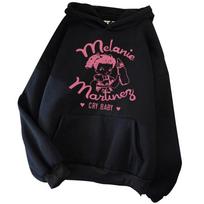 2026 Hot Sale Melanie Martinez Cry Baby Hoodie Men Women Vintage Printed Soft Cotton Sweatshirt Loose Cozy and Versatile XXXL black