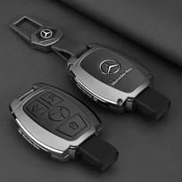 2/3 mygtukų nuotolinio valdymo išmaniojo automobilio rakto dėklas Mercedes Benz A B C E S klasės C200 C300 E350 E260L W205 CLA CLS GLA GLC GLE GLS black