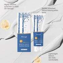 50Ml Birch Tree Sunscreen Oil-Free Non-Sticky, Hydrating Gentle For Daily Sun Protection Skin Care Skin Care One Size white