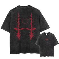 Hot Sale Summer Anime Jujutsu Kaisen Choso Manga T-shirts Men Women Retro T Shirt Hip Hop Streetwear Oversized T-shirt XXXL black