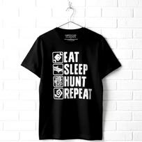 Monster Hunter Eat Sleep HUNT Repeat Men's T Shirt 150 black