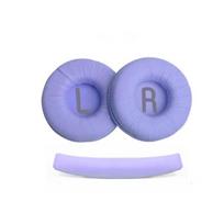 Patogios ausinių pagalvėlės su galvos juosta, skirtos JBL T520BT T510BT T500BT T450BT ausinių priedams Purple-Set gray