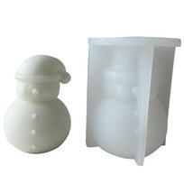Face-less Old Man Snowman Candle Silicone Mold Diy Christmas Tree Handmade Ornaments Dripping Plaster Decoration Mold T1 white