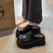 Lazy bag head half slippers outer wear new summer thick soft bottom Mary Jane fairy style 40 juoda