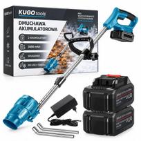 Akumuliatorinis lapų ir sniego pūstuvas, sulankstomas sodo modelis, 2 akumuliatoriai po 3000 mAh